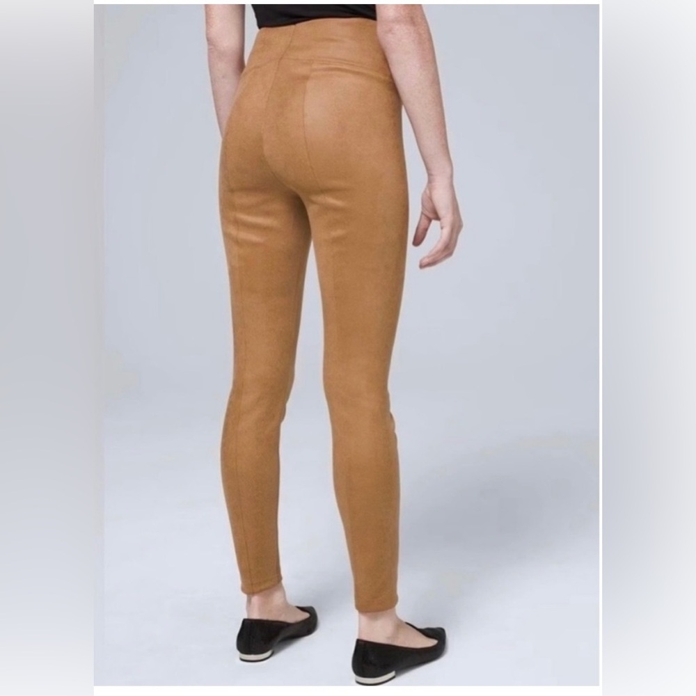 WHBM Runway Leggings Brown Suede Snakeskin Size 6
